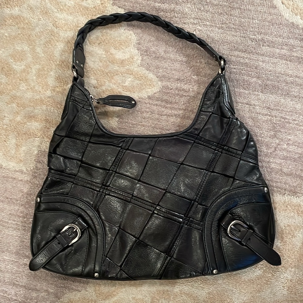 Elliott Lucca Black Leather Handbag